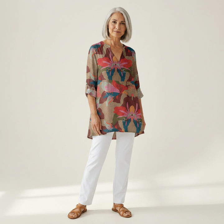 Alina - Blouse longue imprimée