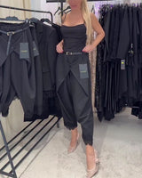 Pantalon À La Mode Dentelle Broderie Harem