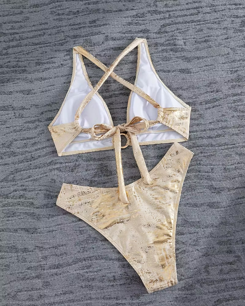 Bikini Boucle Métal Design