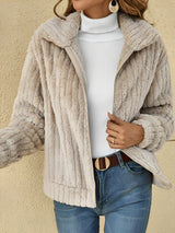 Elif | Manteau en peluche au style décontracté et confortable pour femme