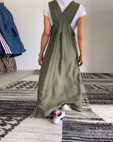 Robe décontractée couleur unie à bretelles