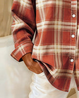 Chemise Avec Motif En Carreaux Et Col Revers