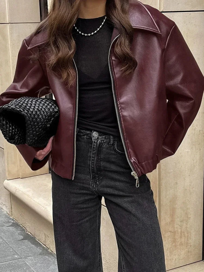 Esme | Veste rouge vintage pour femme