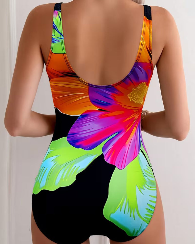 Maillot De Bain Confortable Imprimé Une-Pièce