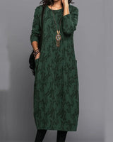 Robe imprimée avec poche et manches longues