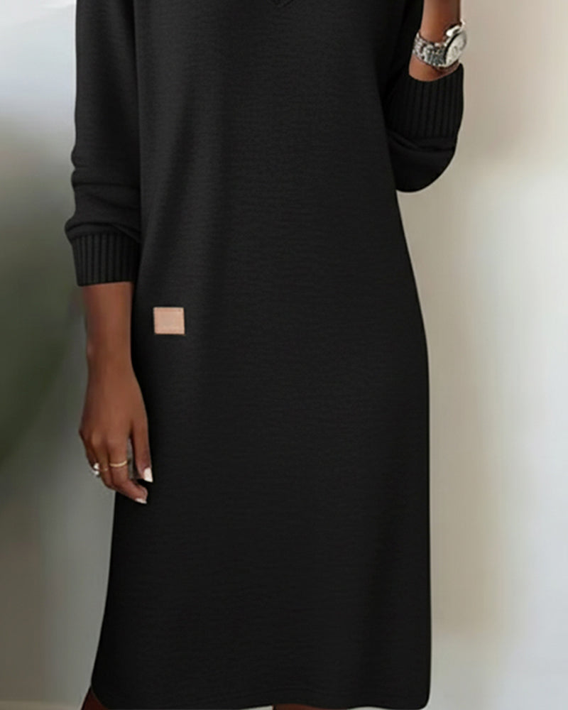 Robe Pull Col En V Élégante