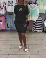 Costume Imprimé Élégant Décontracté