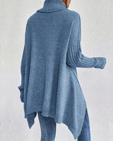 Pull Ample à Col Montant Asymétrique