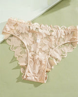Culotte Femme En Dentelle Semi-Transparente