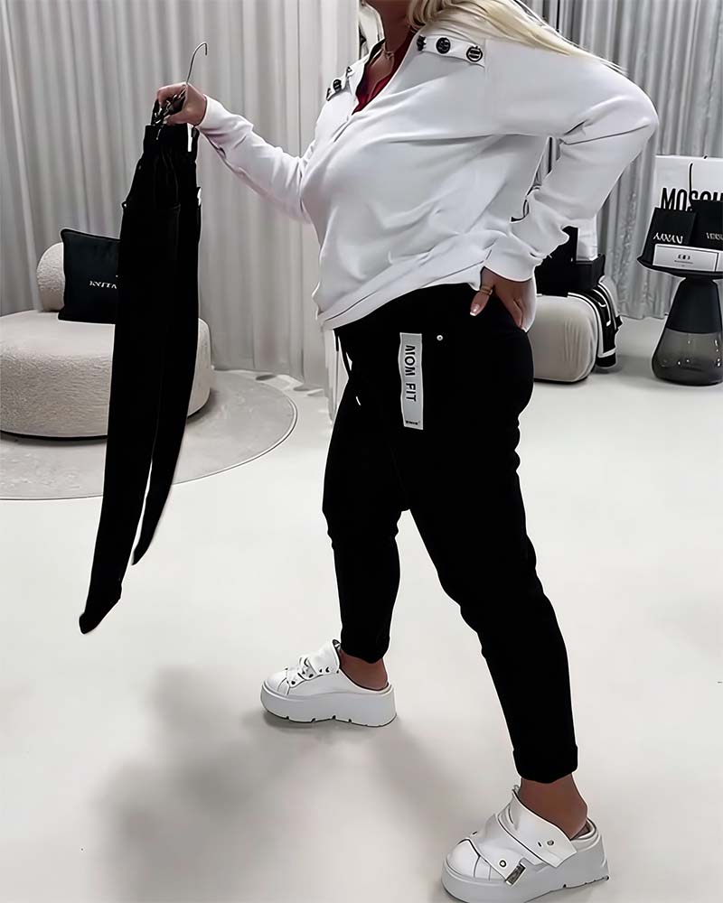 Pantalon Mode Élastique Cordon