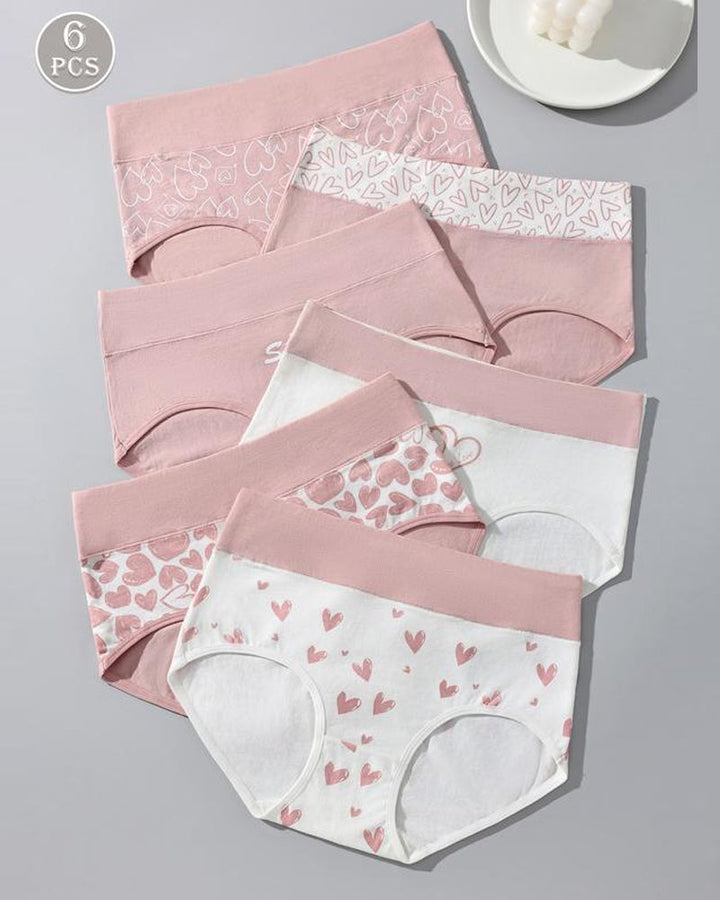 Culotte Femme Mignon Amour Imprimé Doux Respirant
