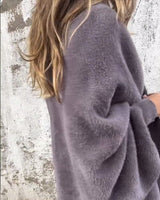 Cardigan décontracté à franges de couleur unie