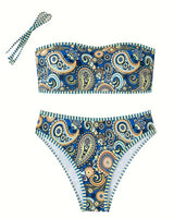 Maillot de bain Deux Pièces Imprimé Style Ethnique