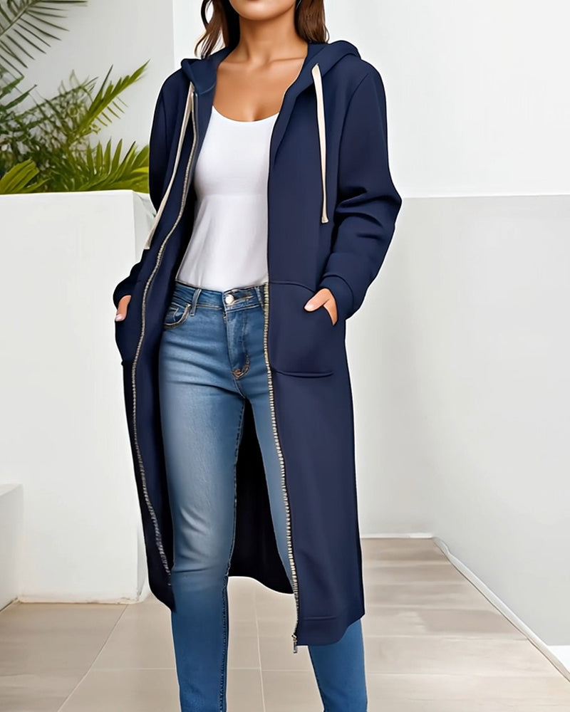 Manteau À Capuche Zippé Sweat-Shirt