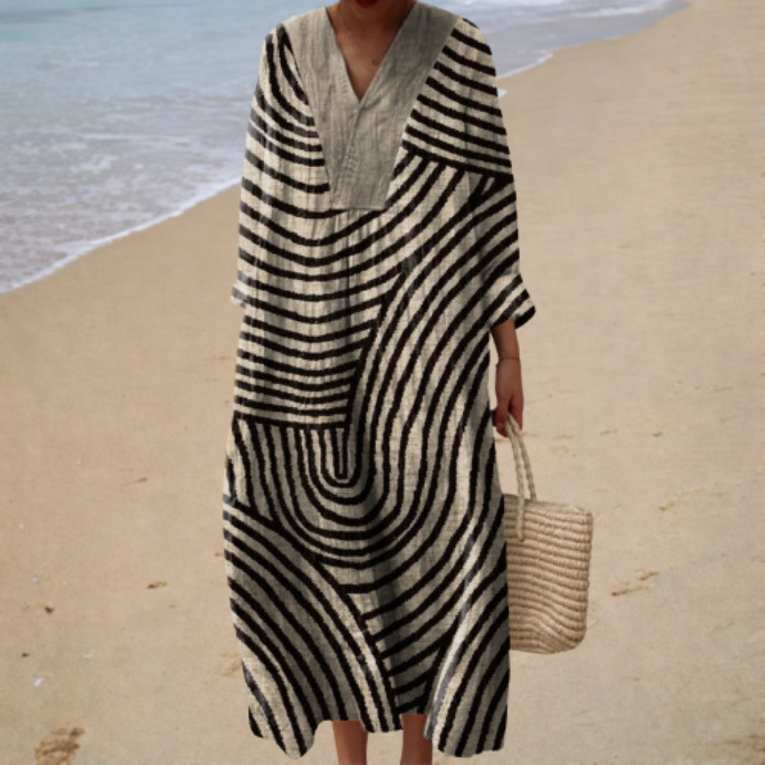 Robe d’Été Imprimée Flatteuse