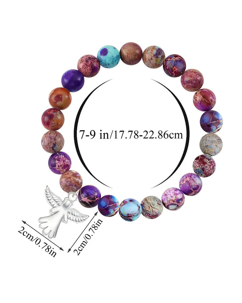 Bracelet de guérison en cristal ailes d&