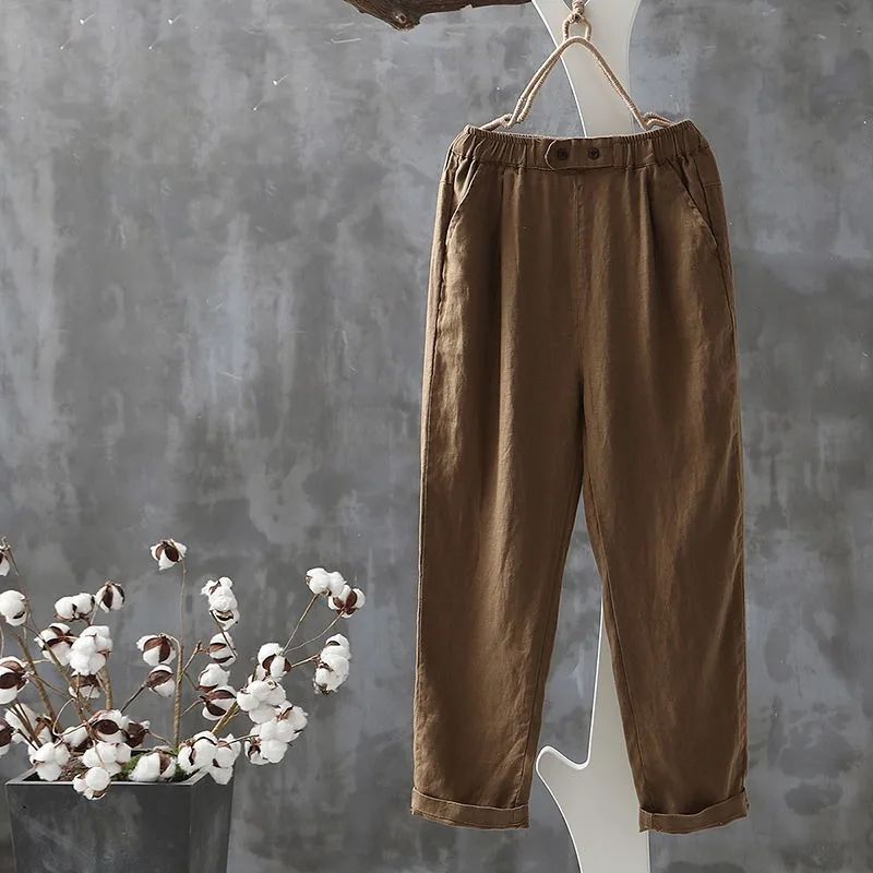 Betania | Pantalon Classique en Lin avec Confort Quotidien pour Femme