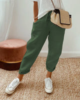 Pantalon Pur Coton Couleur Unie