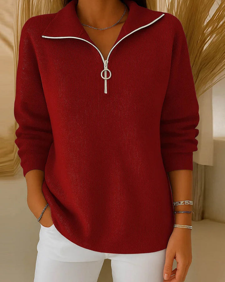 Pull Tendance À Demi-Zip