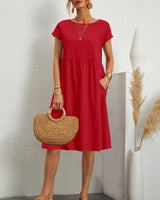Robe ample à encolure ronde