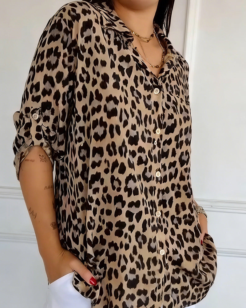 Blouses De Mode À Imprimé Léopard