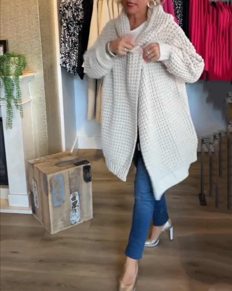 Cardigan de couleur unie