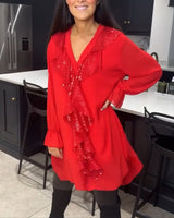 Blouse à volants et style élégant