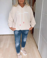 Sweats à capuche amples à imprimé ancre