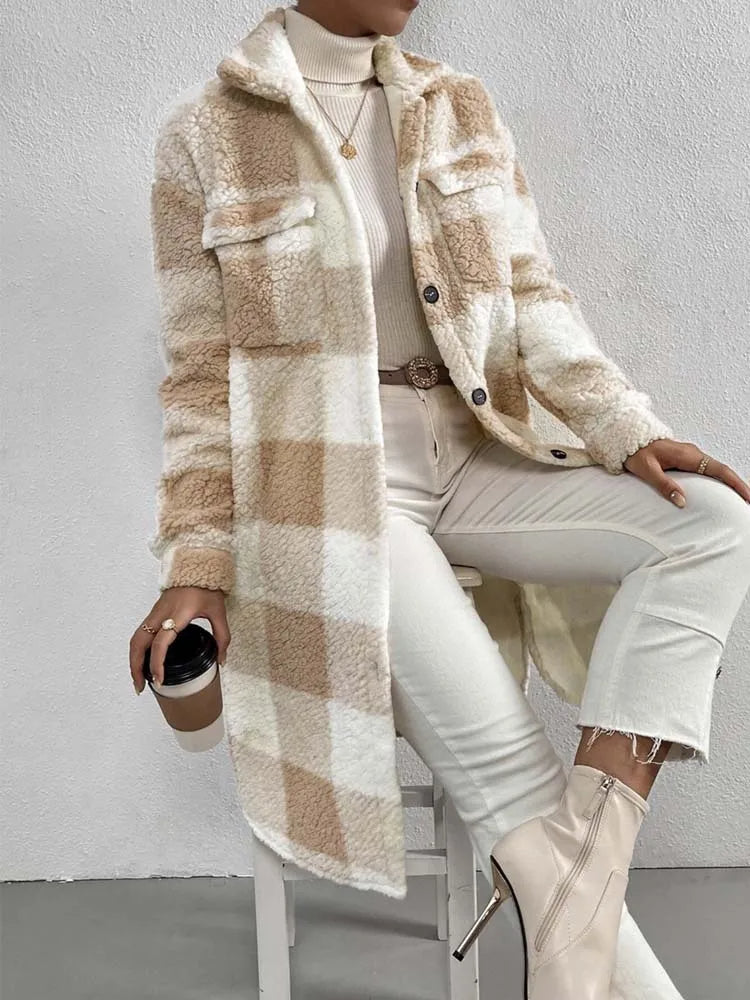 Tianna | Manteau en peluche oversize avec doublure chaude pour femme
