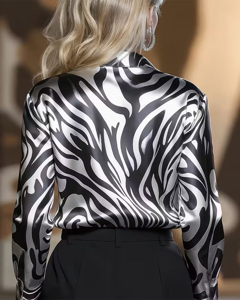 Chemise Imprimée Élégante Et Tendance