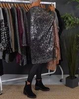 Robe ample à sequins de vacances