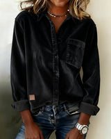 Chemise Tendance Velours Côtelé Revers