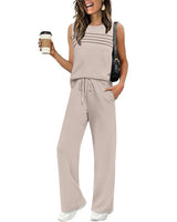 Ensemble Deux Pièces Top Gilet Plissé
