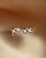Boucles d'oreilles étoile en argent massif