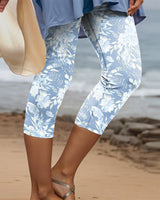 Pantalon Stretch Casual Imprimé Court