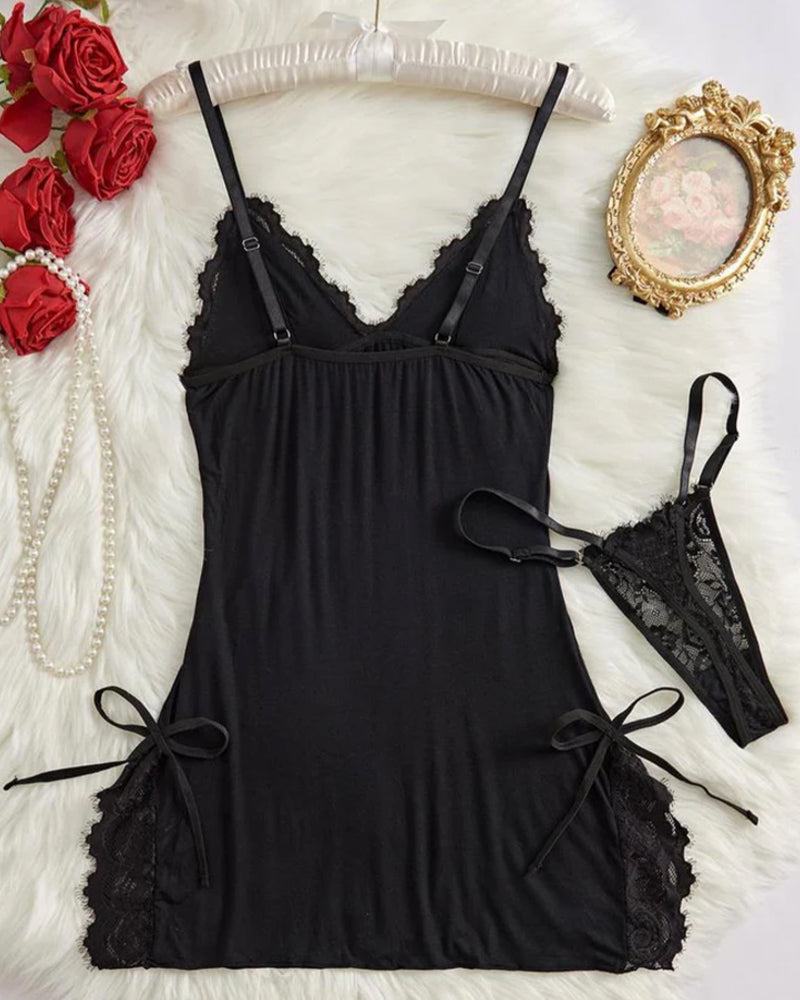 Lingerie Sexy Profond Décolleté En V