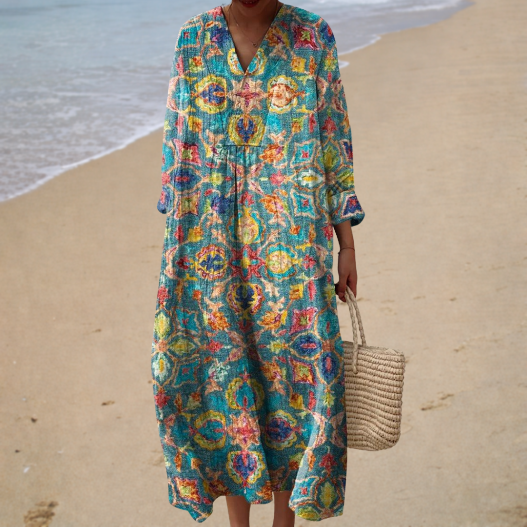 Robe d’Été Imprimée Flatteuse
