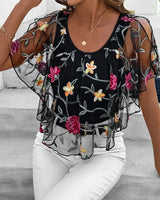 Blouse Brodée Maille Robust