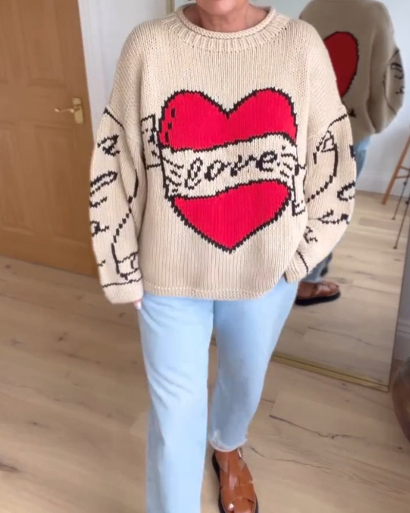 Pull décontracté à motif d&