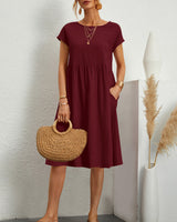 Robe ample à encolure ronde