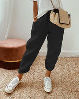 Pantalon Pur Coton Couleur Unie