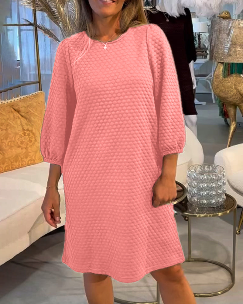 Robe élégante de couleur unie
