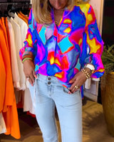 Chemises à manches longues et style décontracté coloré