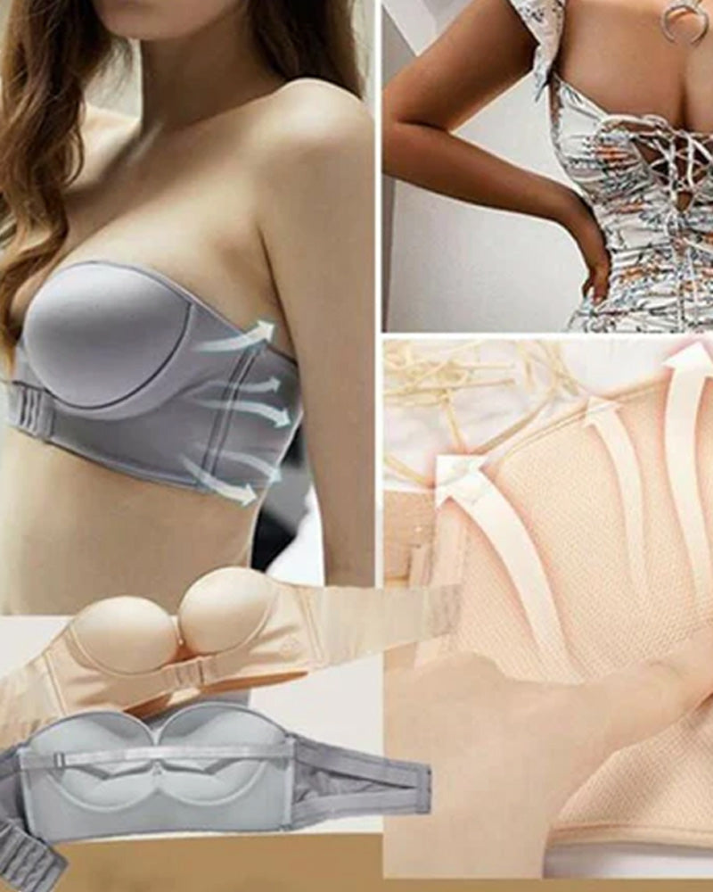 Soutien-gorge sans bretelles avec boucle sur le devant