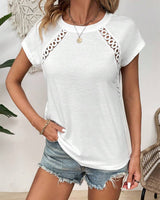 T-Shirt Col Rond Point Creux