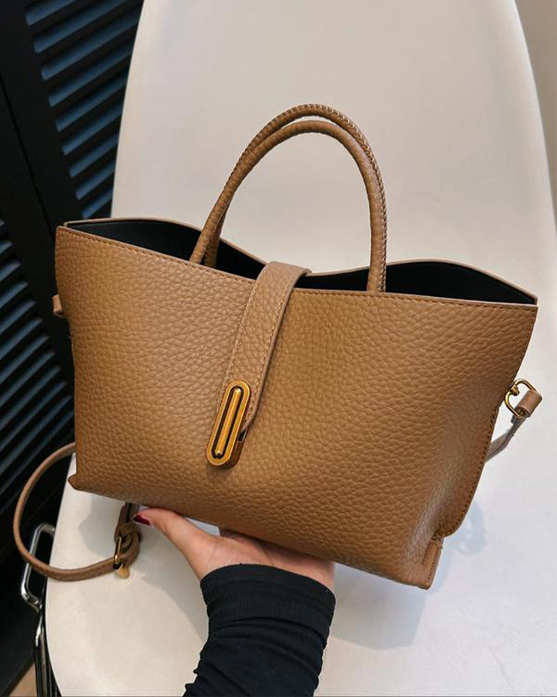 Sac À Main Élégant Uni Pour Femmes De Style Français