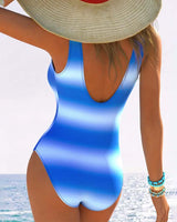 Maillot de bain une pièce tendance dégradé torsadé