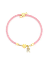 Cœur Initial Charme Lien Branché Bracelet