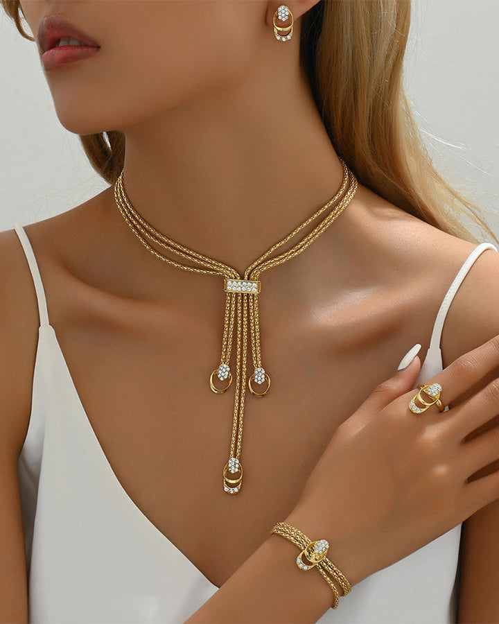 Ensemble collier et boucles d&