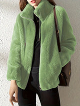 Nora | Manteau en peluche avec finition chaude pour femme
